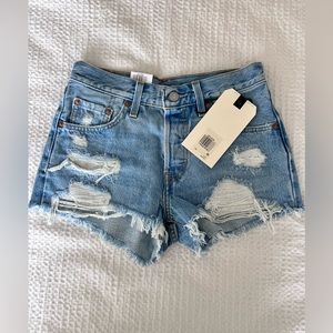 Levi 501 mid rise shorts